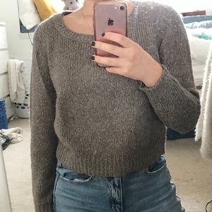 Brown knit sweater